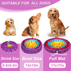Vivifying Snuffle Mat 17x17 size fits many breeds during enrichment.