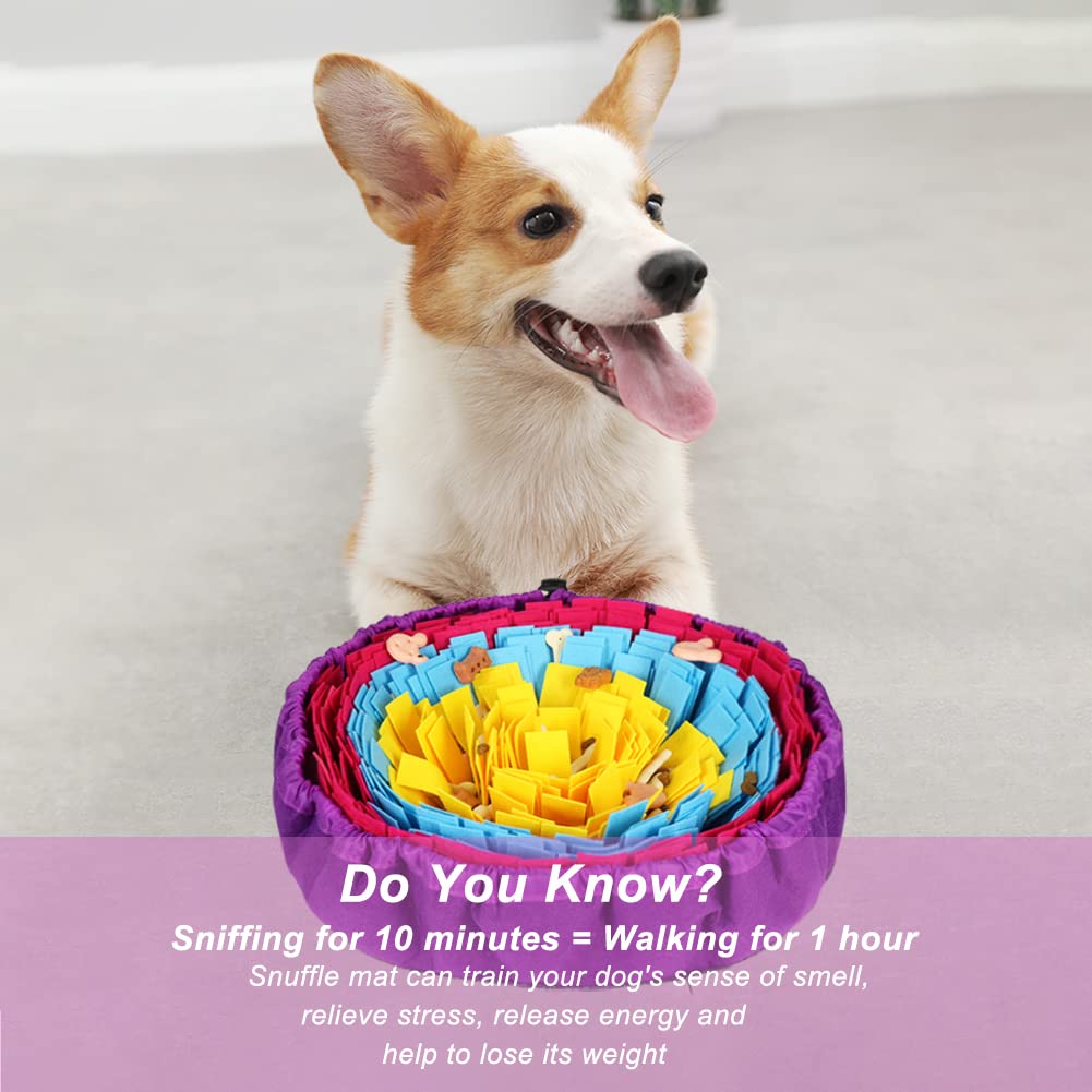 Vivifying Snuffle Mat adjustable drawstring helps secure on chair legs.