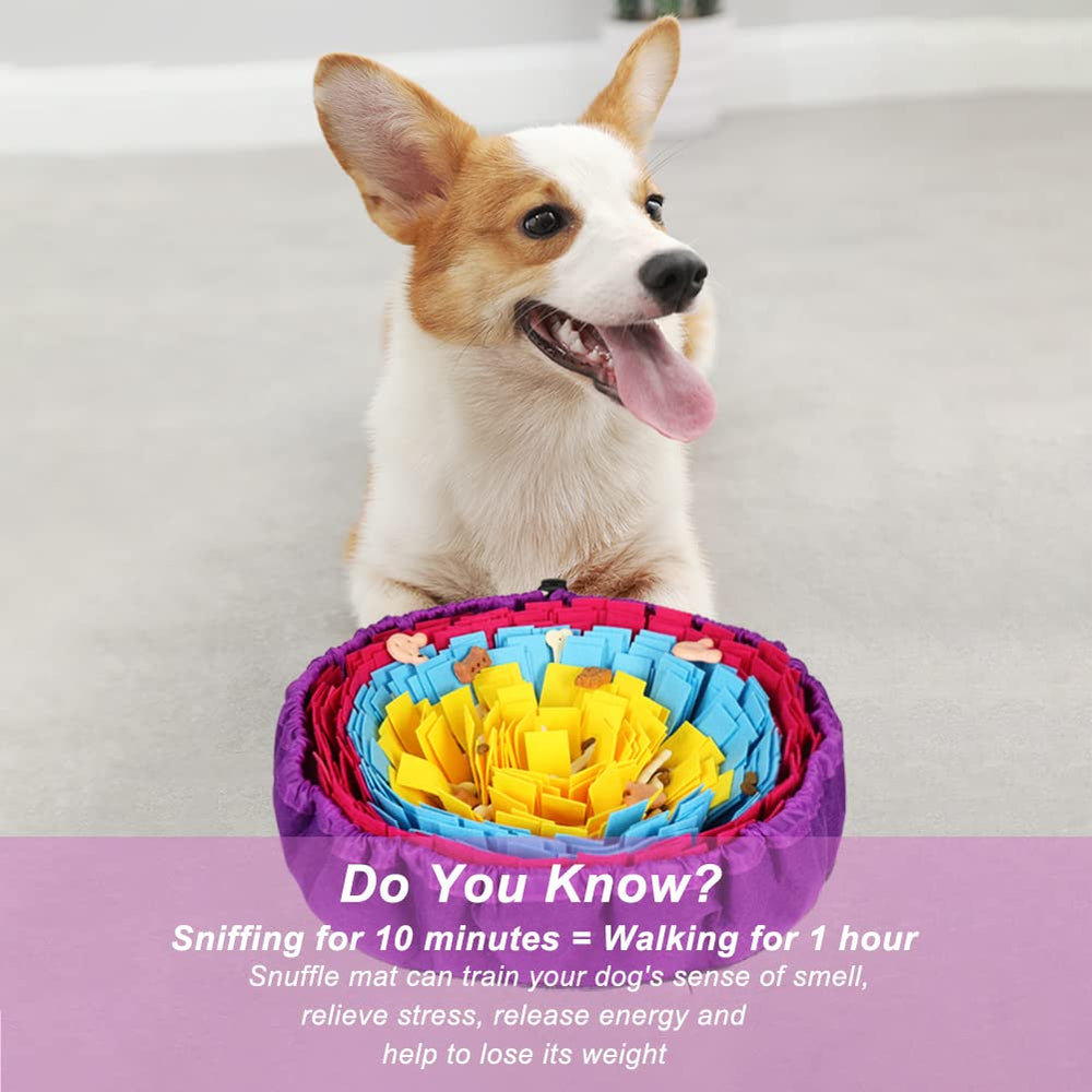 Vivifying Snuffle Mat adjustable drawstring helps secure on chair legs.