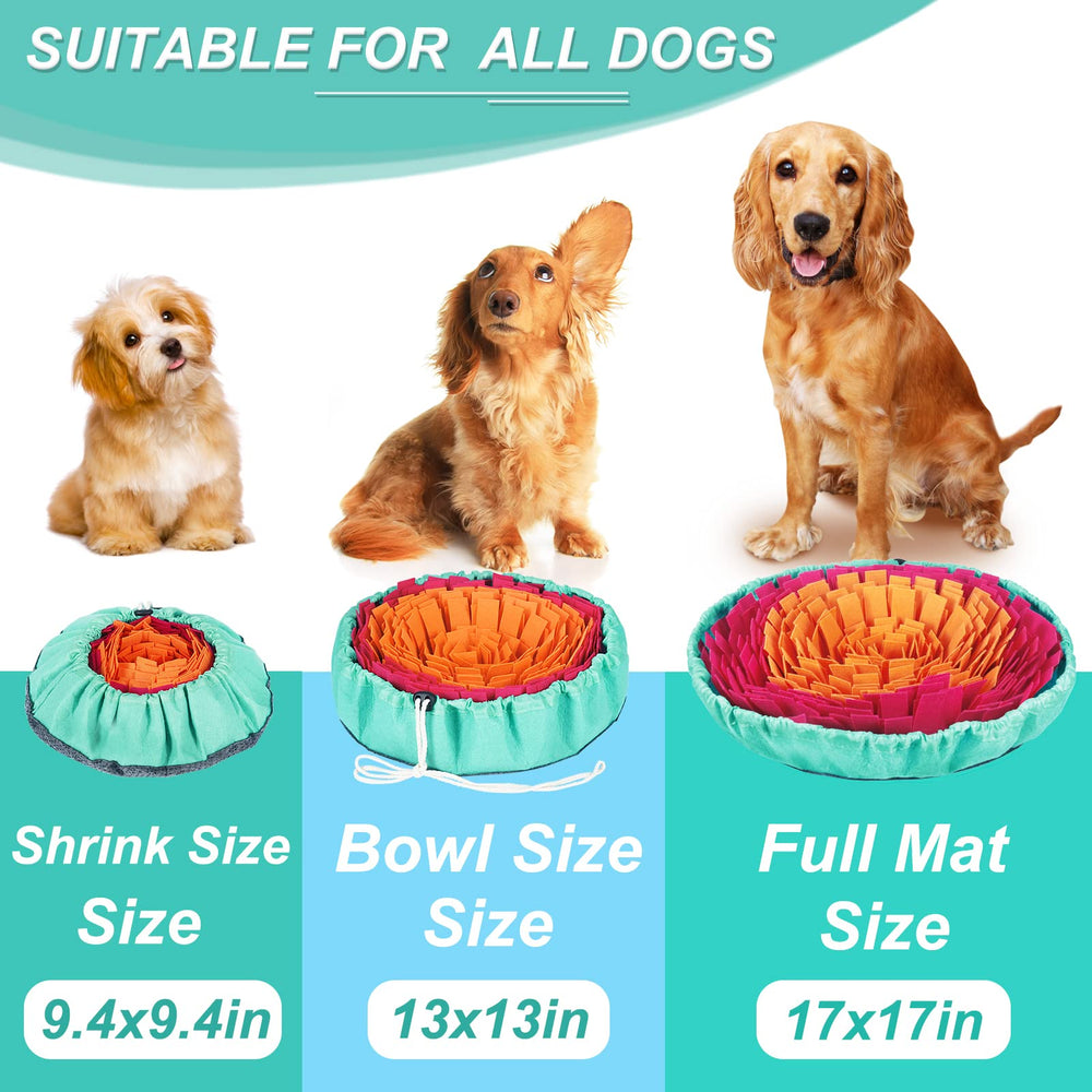 Vivifying Snuffle Mat for Dogs 17x17 inch size laid flat for versatile placement