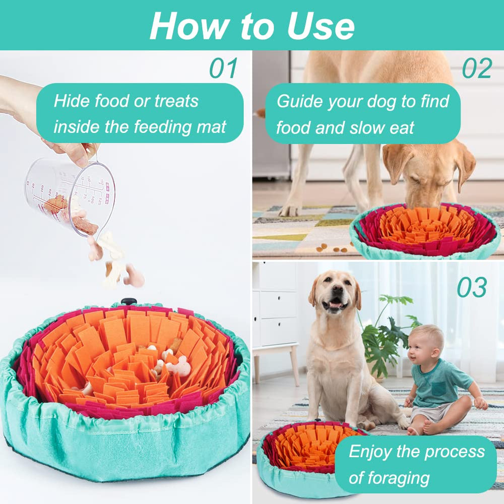 Vivifying Snuffle Mat for Dogs close-up of safe materials and soft felt texture