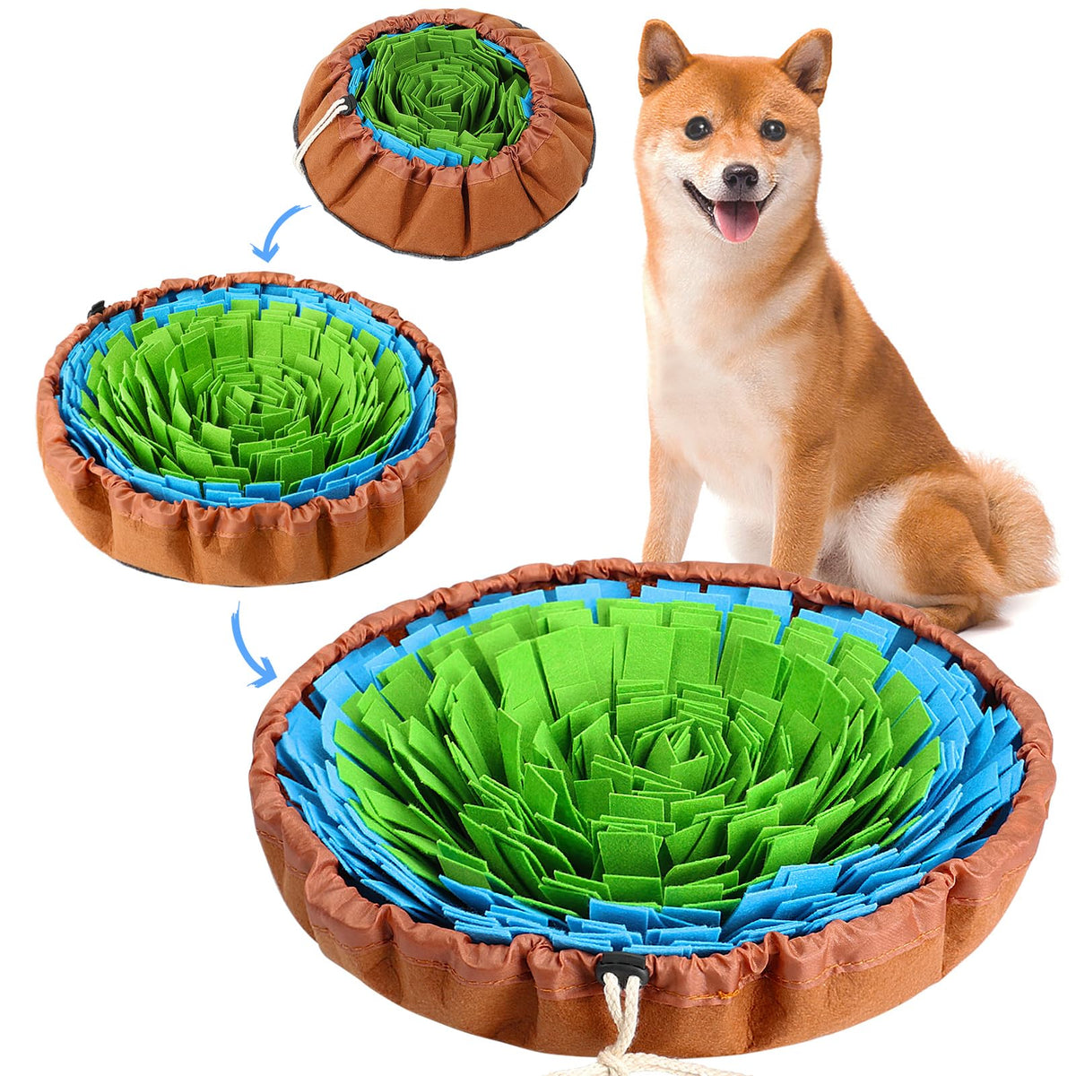 Vivifying Snuffle Mat dogs-setup invites dogs to explore with their noses for enrichment