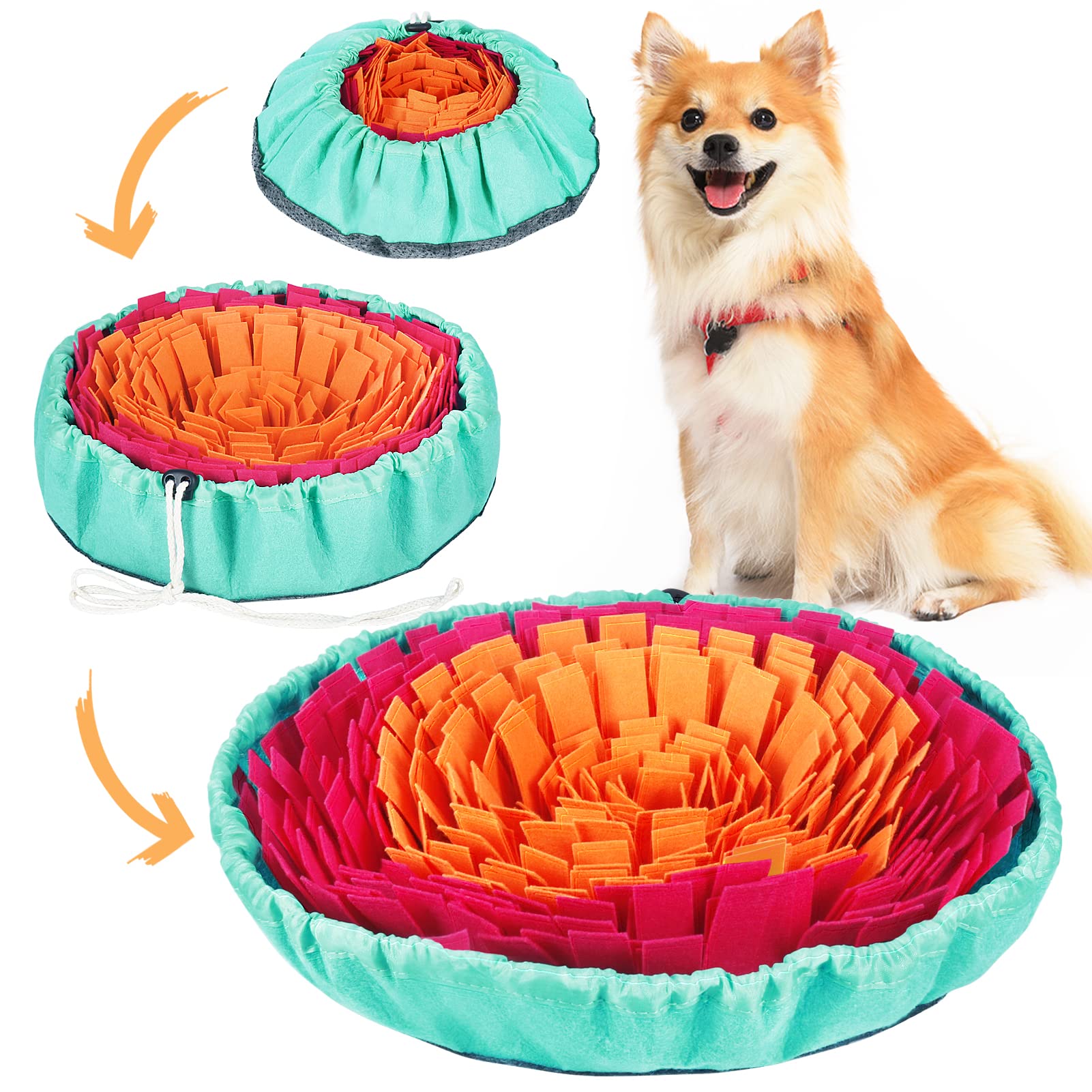 Vivifying Snuffle Mat for Dogs treats loaded showing enrichment potential and engagement