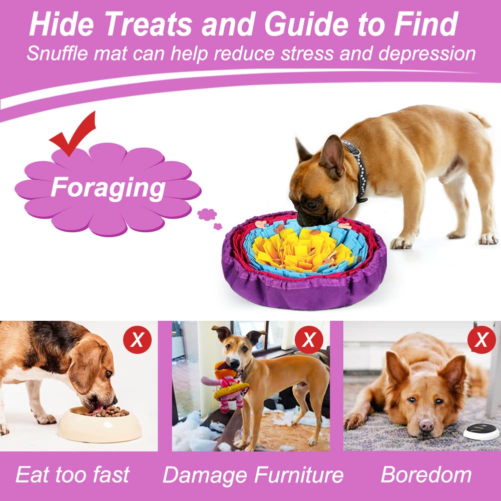 Vivifying Snuffle Mat foraging action promotes mental stimulation through scent work.