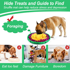 Vivifying snuffle mat interactive enrichment in action for bored dogs