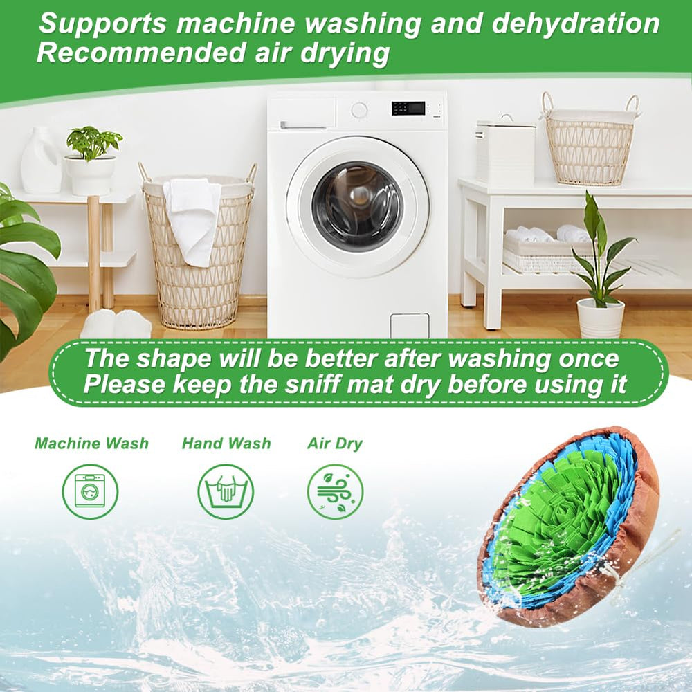 Vivifying Snuffle Mat mental-stimulation scene offers a calming activity for dogs