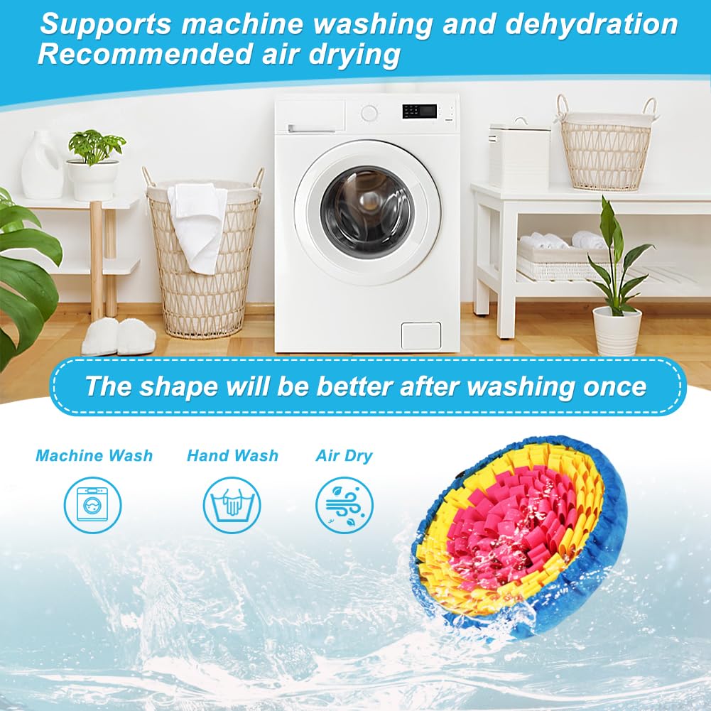 Vivifying snuffle mat felt material is safe and easy to wash.