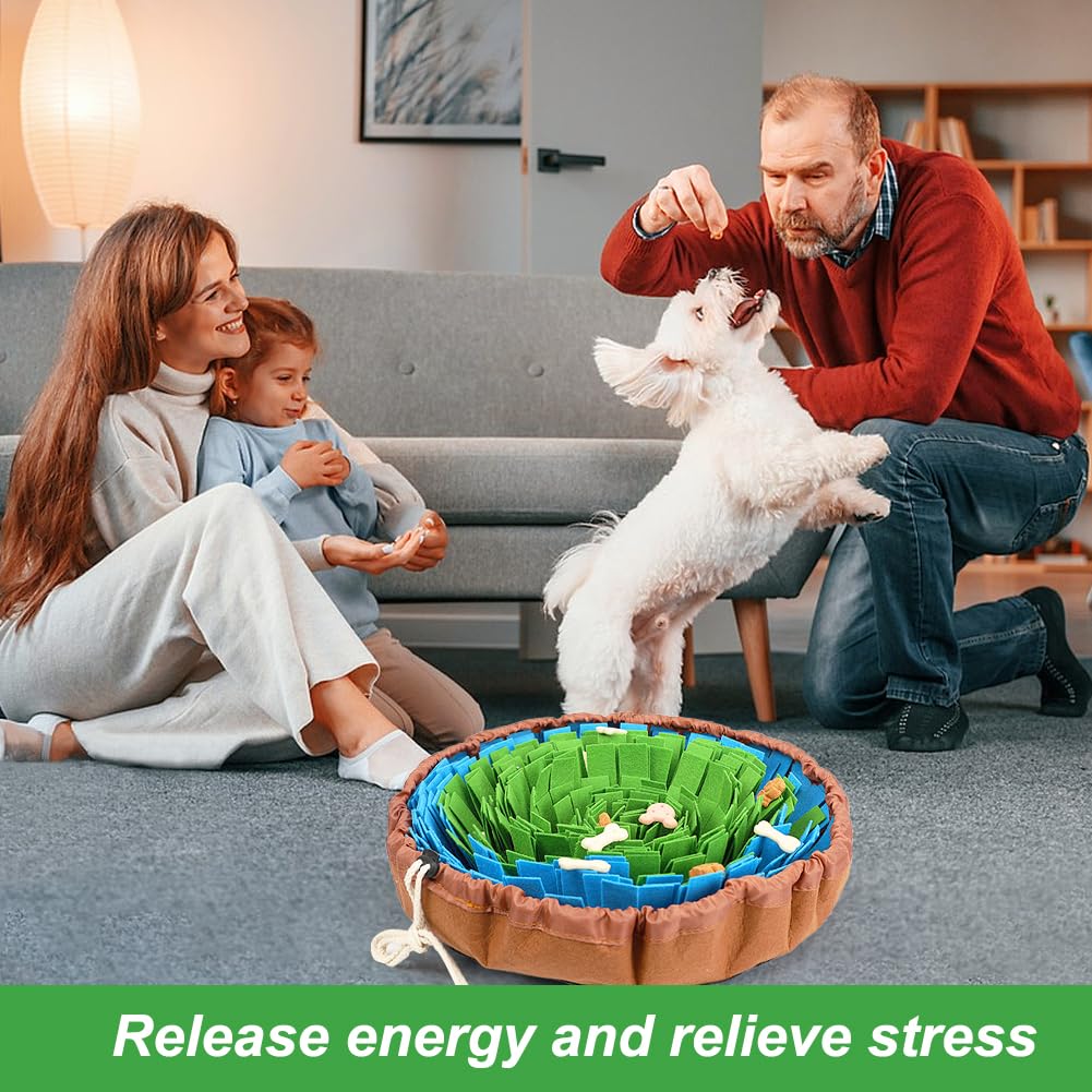 Vivifying Snuffle Mat small-medium-large-dogs image shows versatile use for all sizes