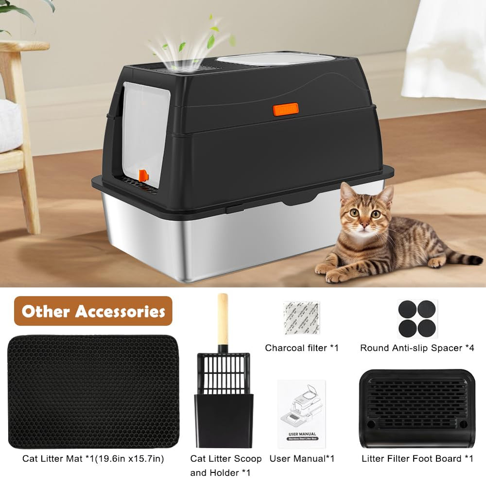 Vivifying charcoal filter included to help control odors inside the box