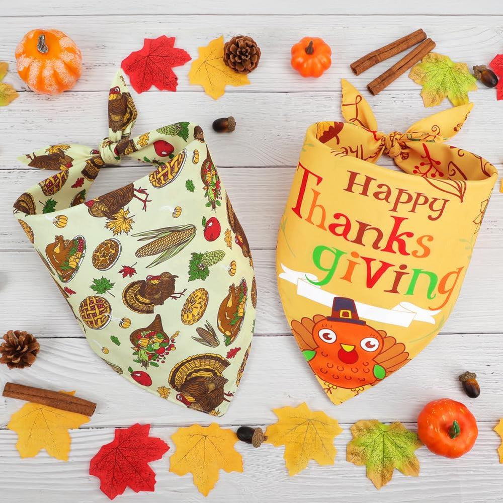 Vivifying two-pack Thanksgiving bandana set enables easy photo-friendly outfits