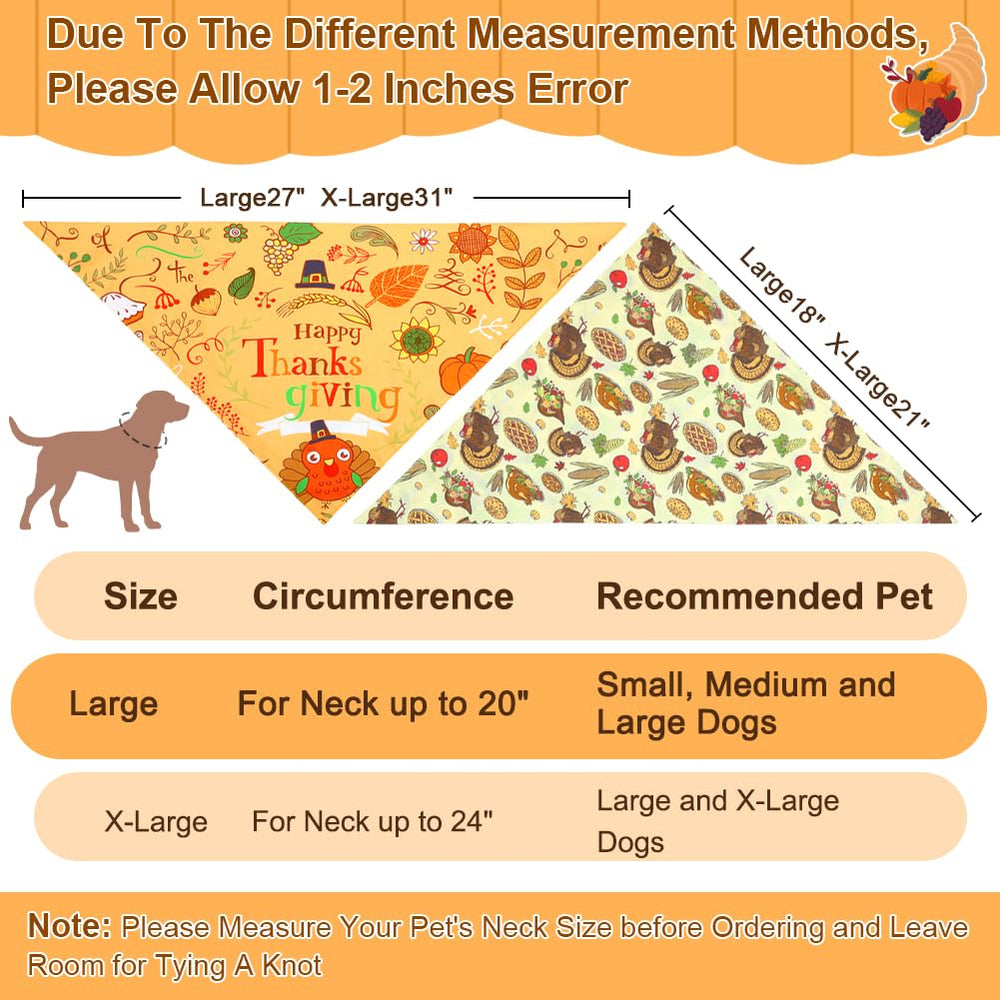 Vivifying Thanksgiving dog bandana autumn leaves pattern brings warm mood to gatherings.