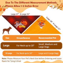 Vivifying Thanksgiving dog bandana pack showing holiday lettering for seasonal style