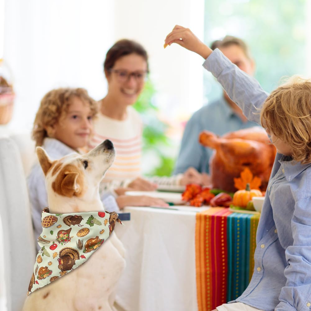 Vivifying Thanksgiving dog bandana two-pack highlights value and outfit versatility.