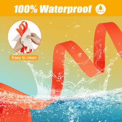 Vivifying orange long leash showing 360° swivel buckle for secure attachment