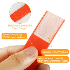 Vivifying 20ft PVC leash in orange, waterproof and quick-dry for water-friendly walks