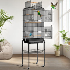 VIVOHOME 64-inch bird cage side view shows spacious perches and exploration.