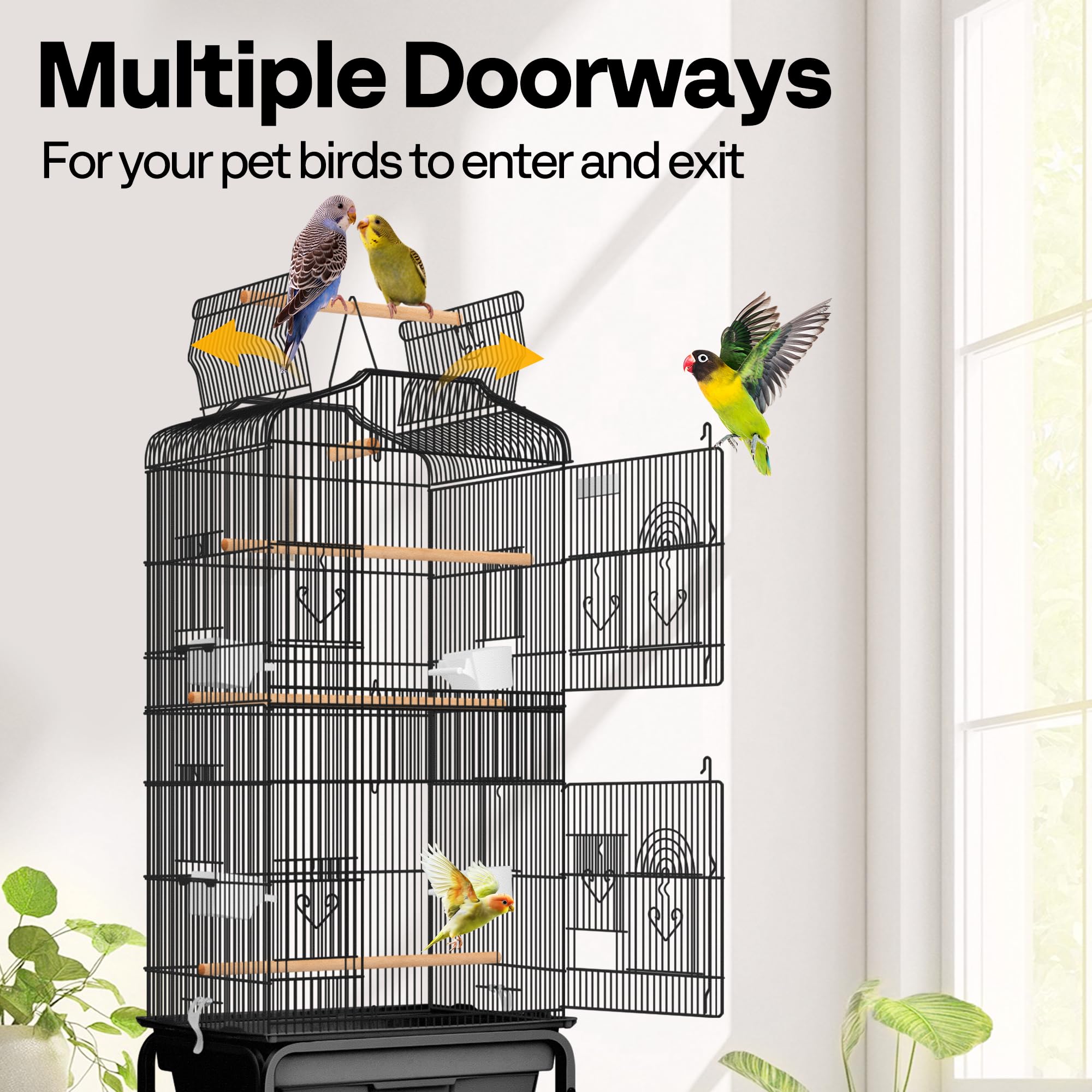 VIVOHOME slide-out tray for quick, clean cage maintenance.