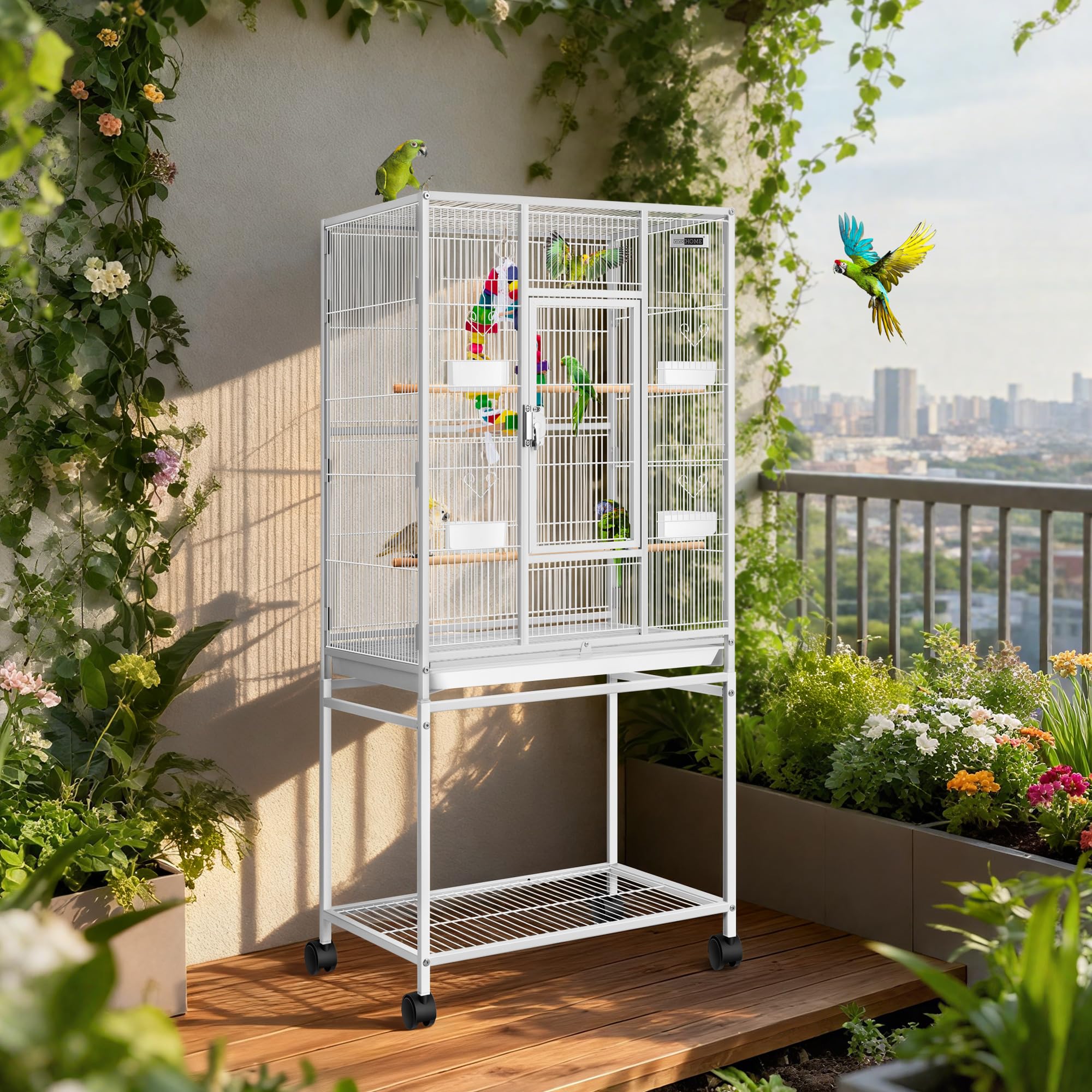 VIVOHOME cage accessories tray showcases ready-to-use feeding options
