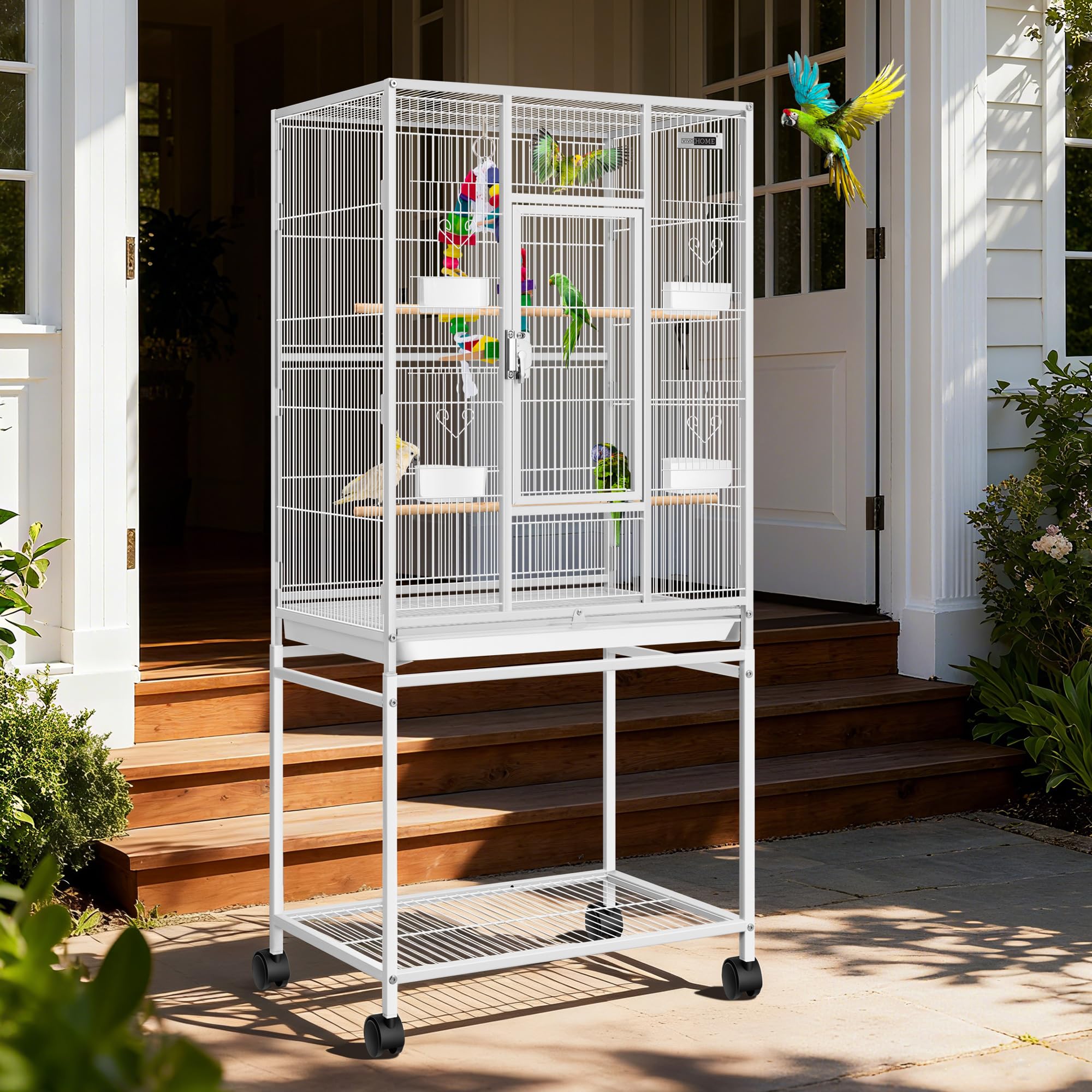 VIVOHOME rolling casters enable flexible placement without floor marks