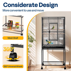 VIVOHOME bird cage drawer tray being cleaned for maintenance
