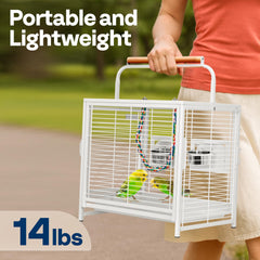 VIVOHOME travel cage top wooden perch for interactive bird play