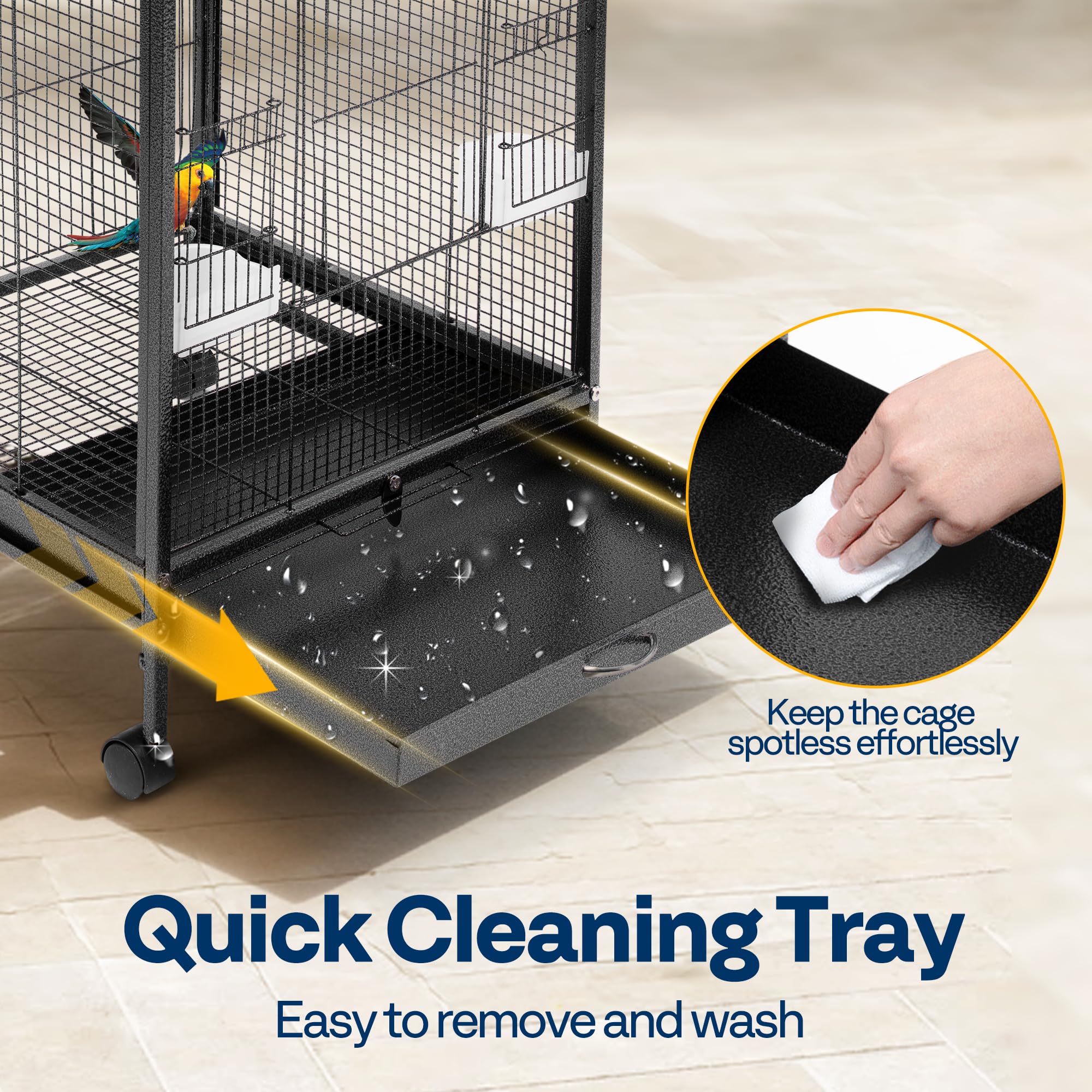 VIVOHOME bottom-tray easy-clean design simplifies maintenance.