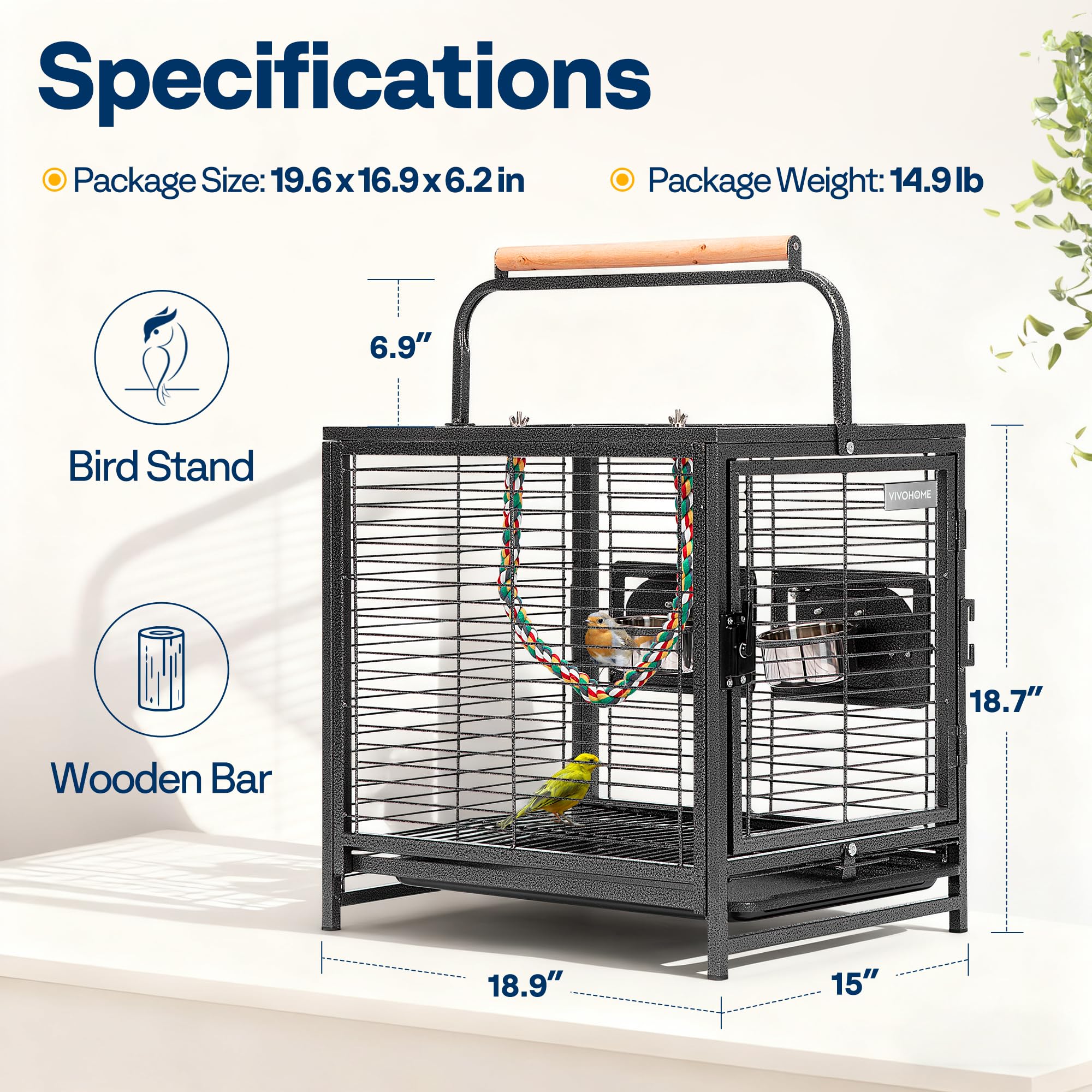 VIVOHOME Lightweight 14-lb design supports portable travel and quick relocation