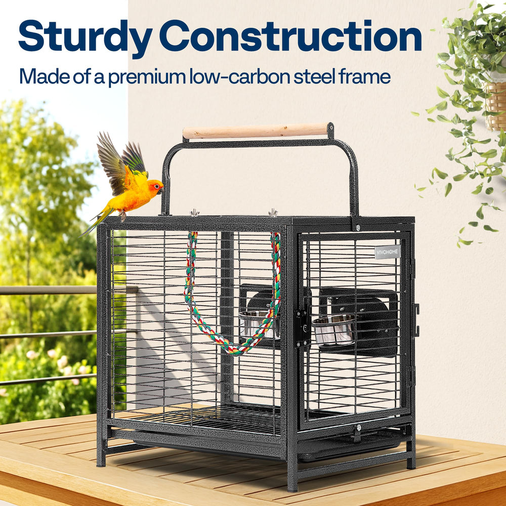 VIVOHOME Top wooden perch transport design showcases 2-in-1 setup for play and travel