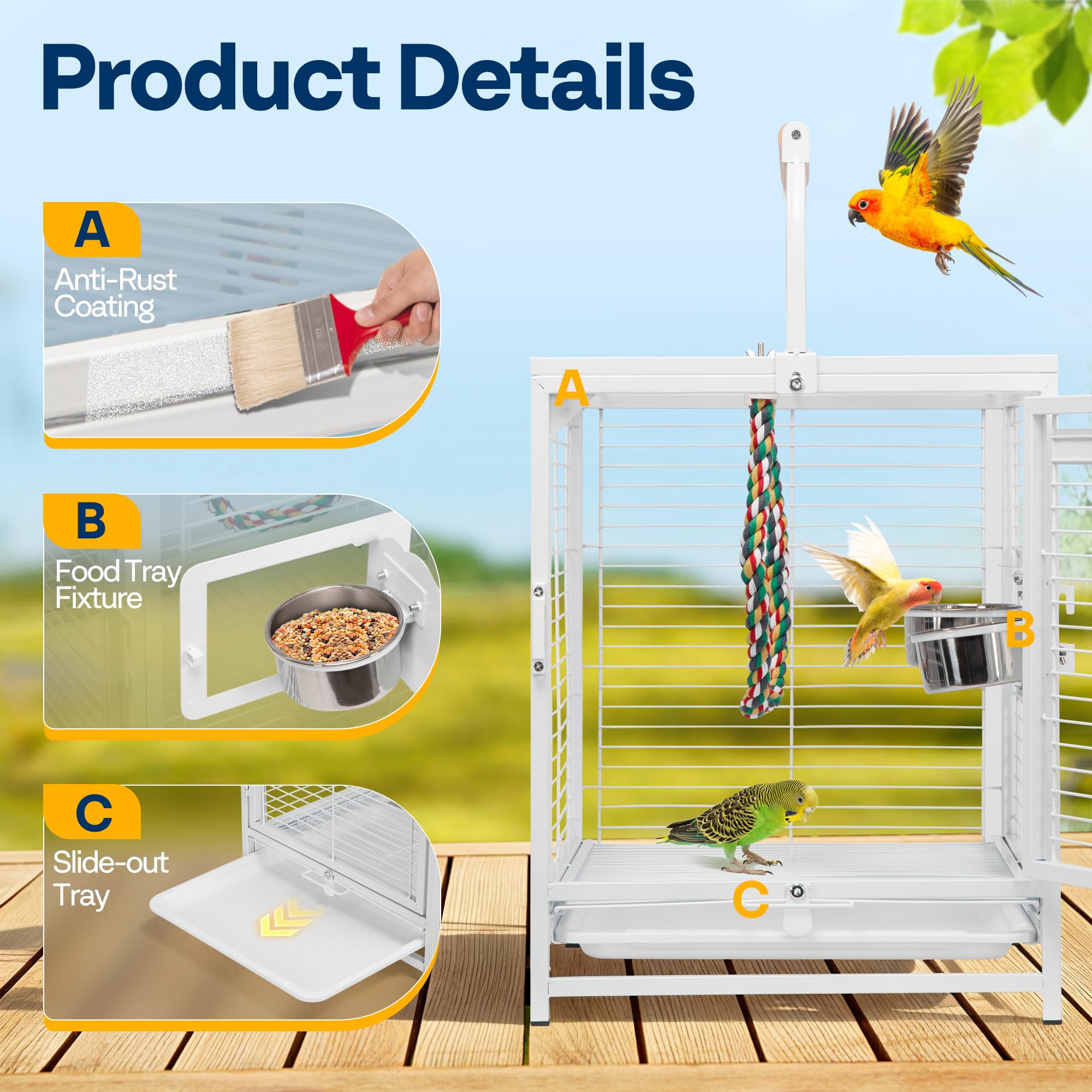 VIVOHOME quick-assembly travel cage with minimal tools
