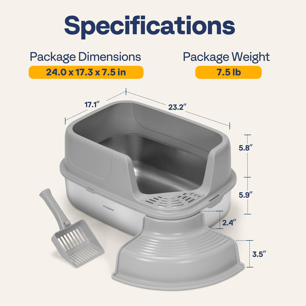 Smooth stainless interior of VIVOHOME XL allows fast, hygienic cleaning.