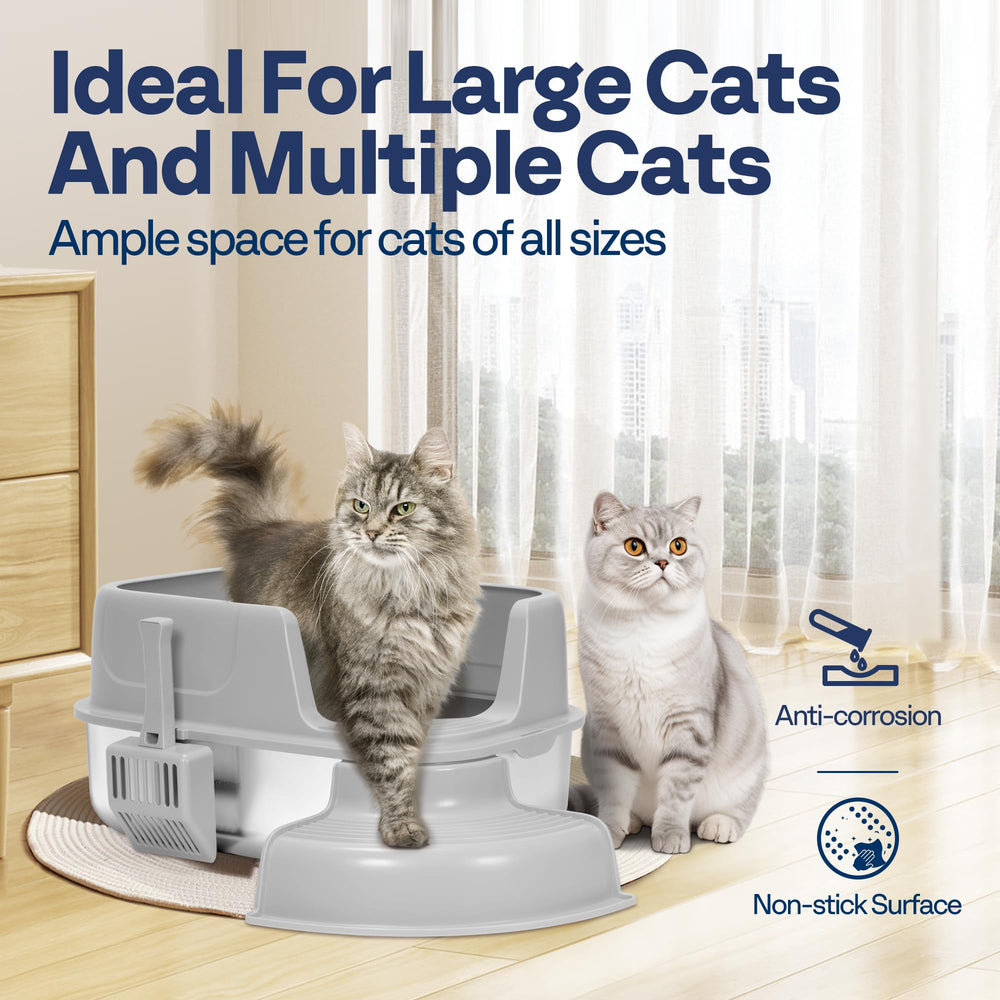 VIVOHOME XL litter box with steps provides easy access for cats of all sizes.