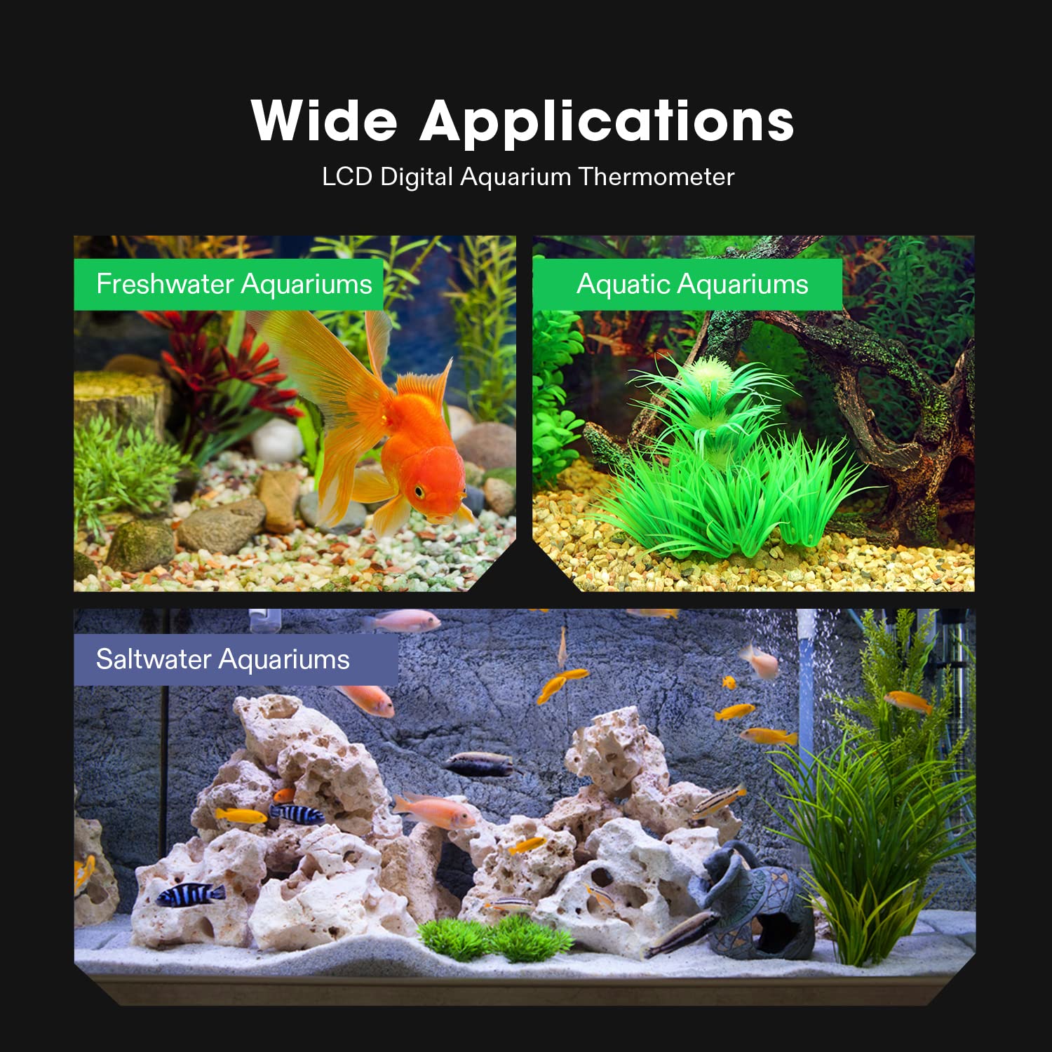 VIVOSUN 4-pack in tank setup using two suction cups for secure cable management.