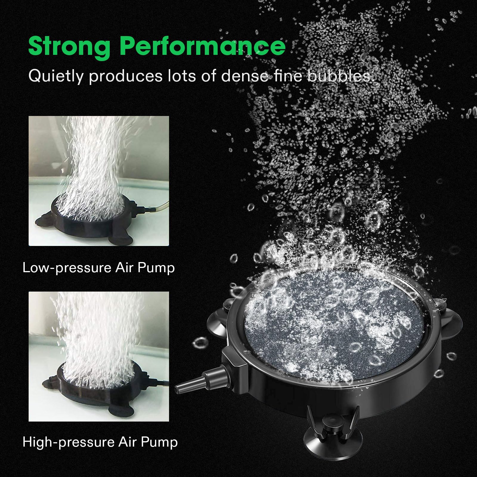 VIVOSUN air stone disc producing dense bubbles for hydroponics