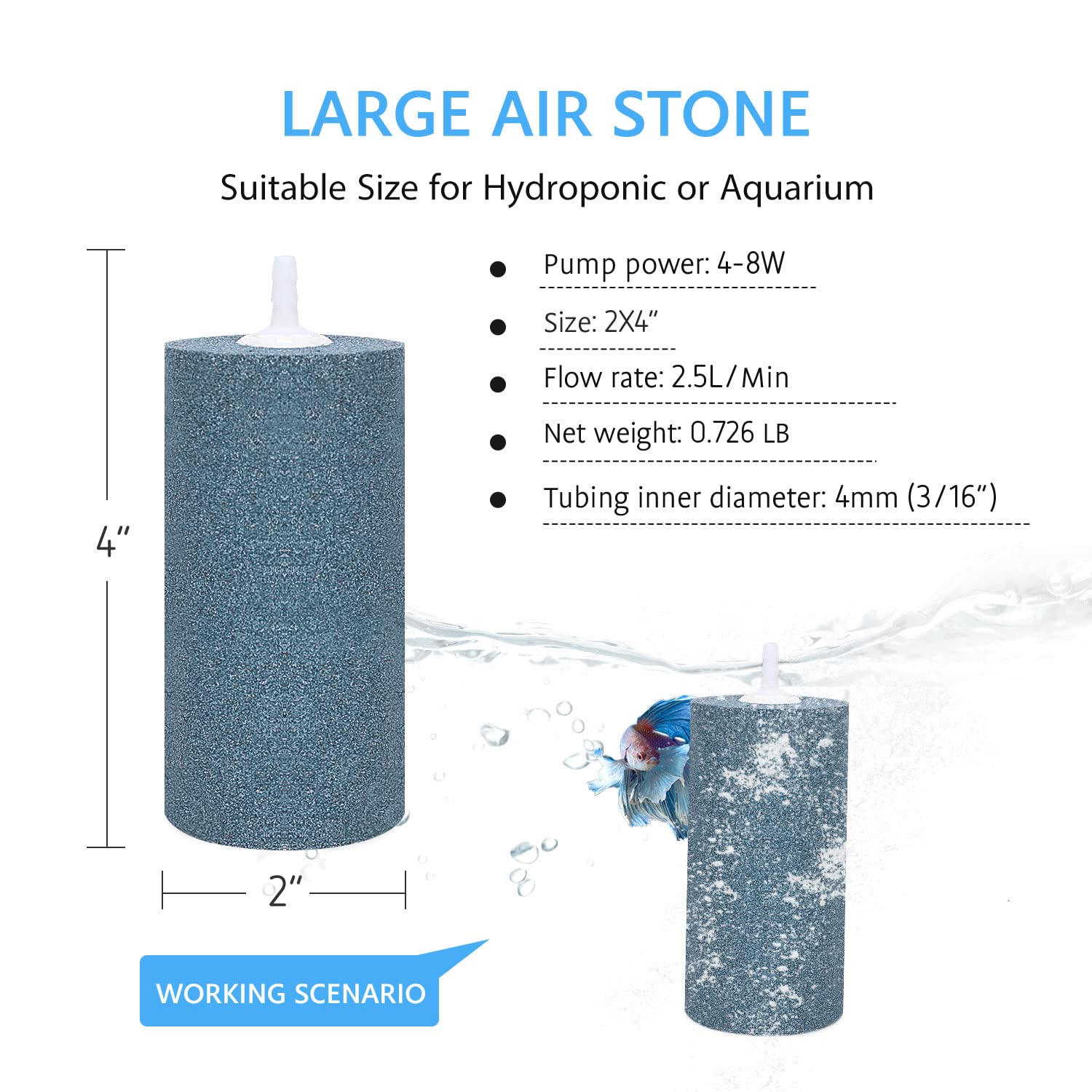 VIVOSUN air stone soak-before-use step ensures best performance.