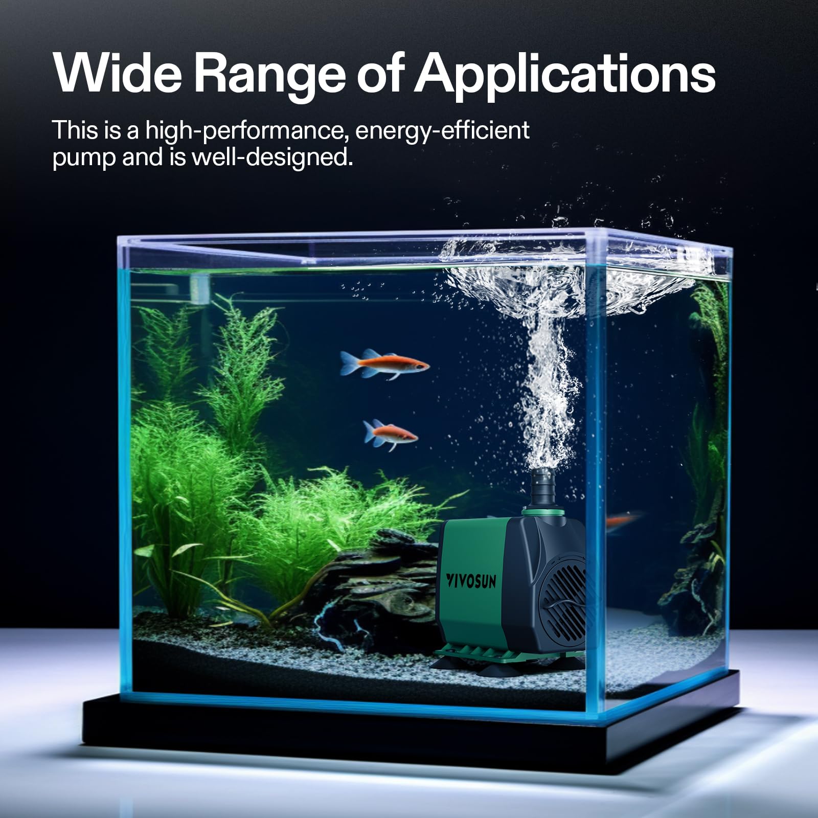 VIVOSUN hydroponics setup with pump illustrates versatile irrigation power