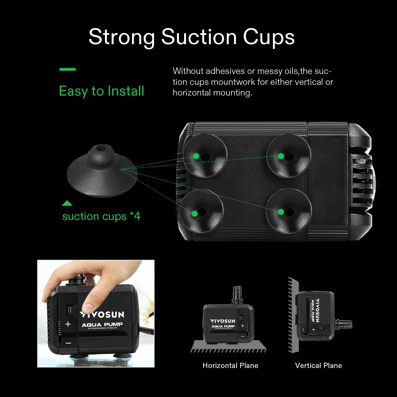 VIVOSUN oxygen nozzle with adjustable flow demonstrates aeration capability.