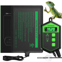 VIVOSUN reptile heating pad 8x12 inch provides steady warmth under terrarium.