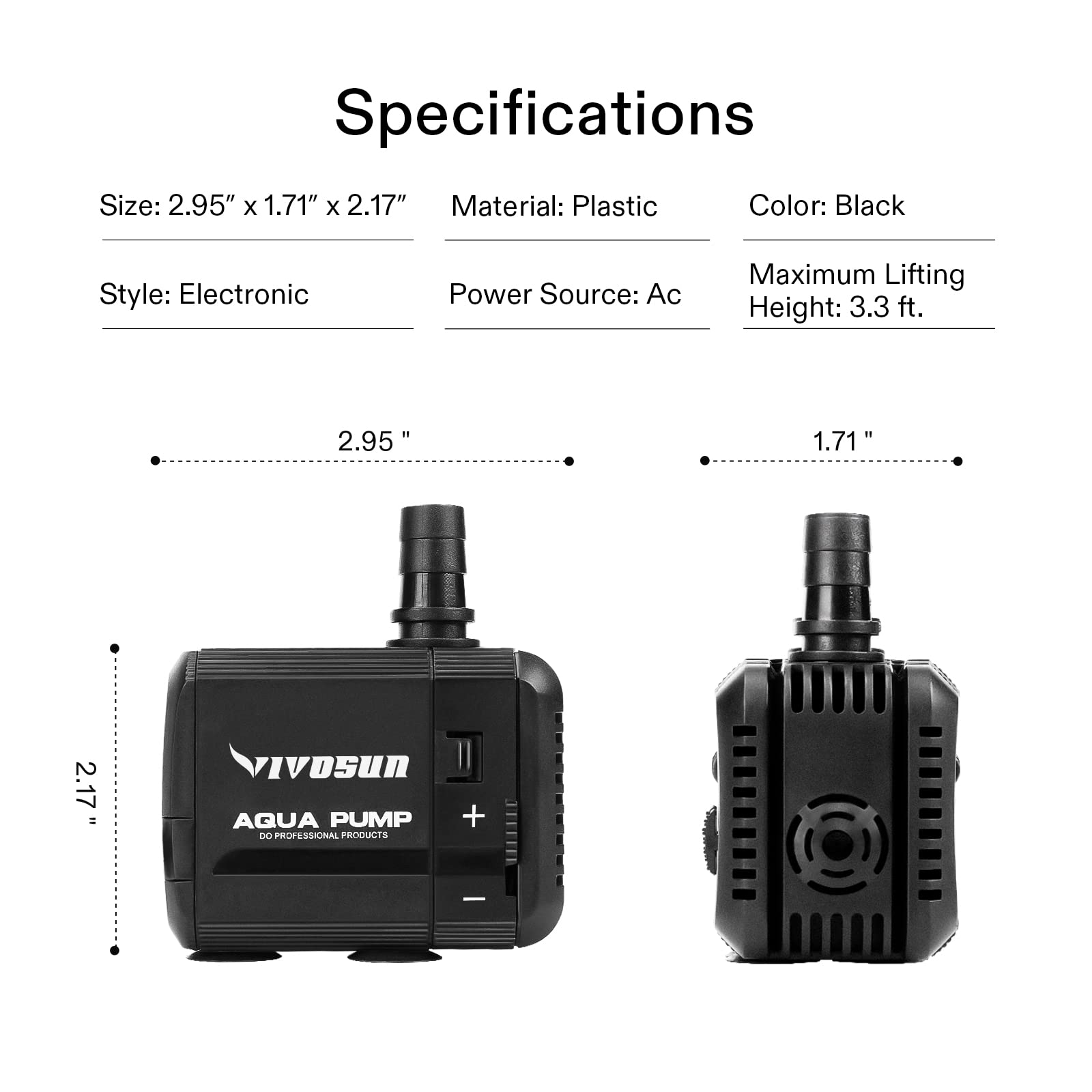 VIVOSUN suction cups provide secure mounting on tanks and ponds.