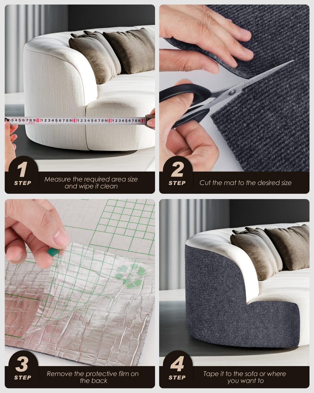 VIVOYAN cat-scratch protector offers wide coverage for large play areas and seating.