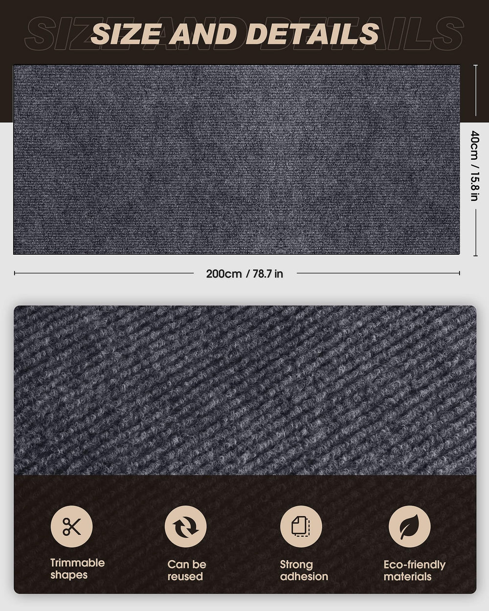 VIVOYAN cat-scratch-protector trim-to-fit demonstrates easy customization for furniture like cat trees