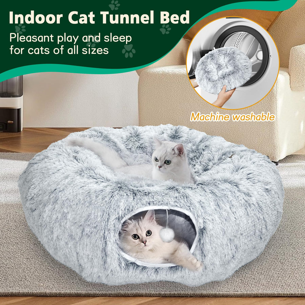 VIVOYAN cat tunnel folded storage for easy home stow-away