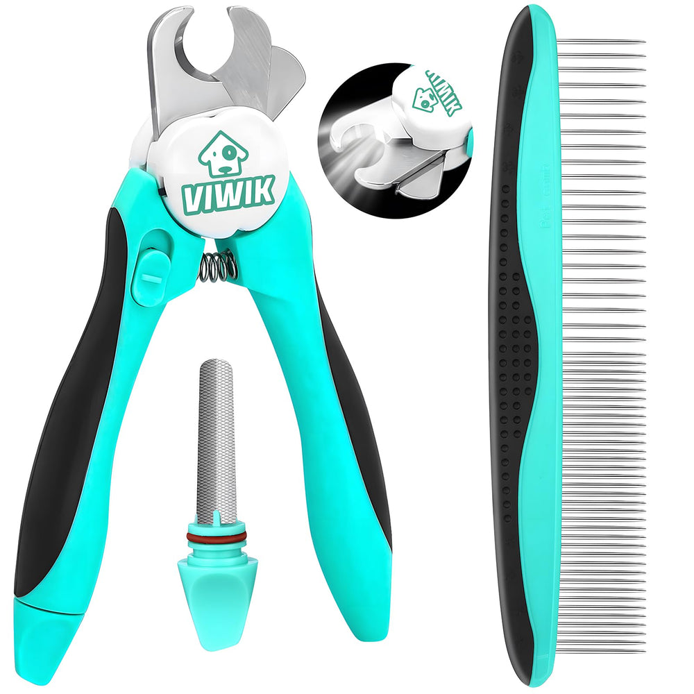 VIWIK 2in1 dog nail trimmers with LED light for precise trimming.