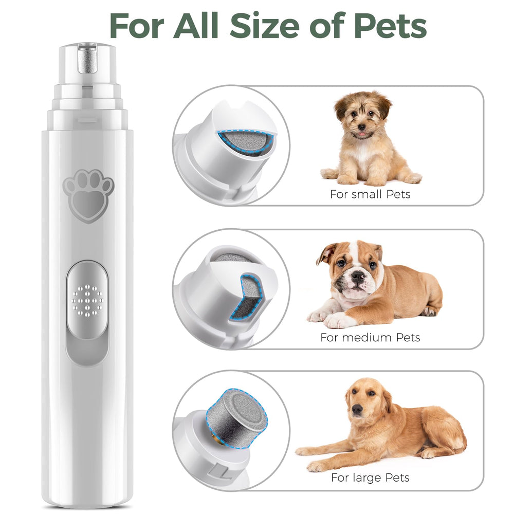 VIWIK dog nail grinder with three ports for small, medium, and large dogs