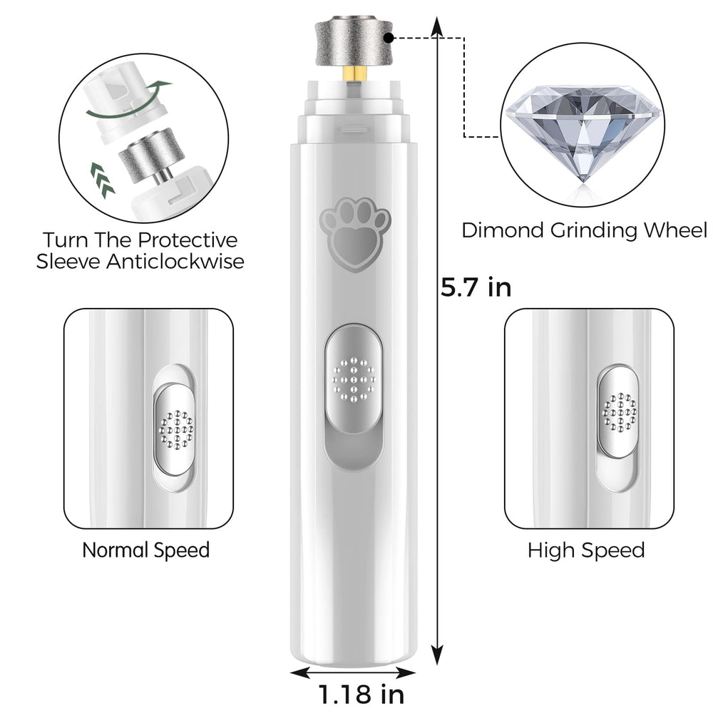 VIWIK nail grinder two speeds for gentle to heavy nail trimming