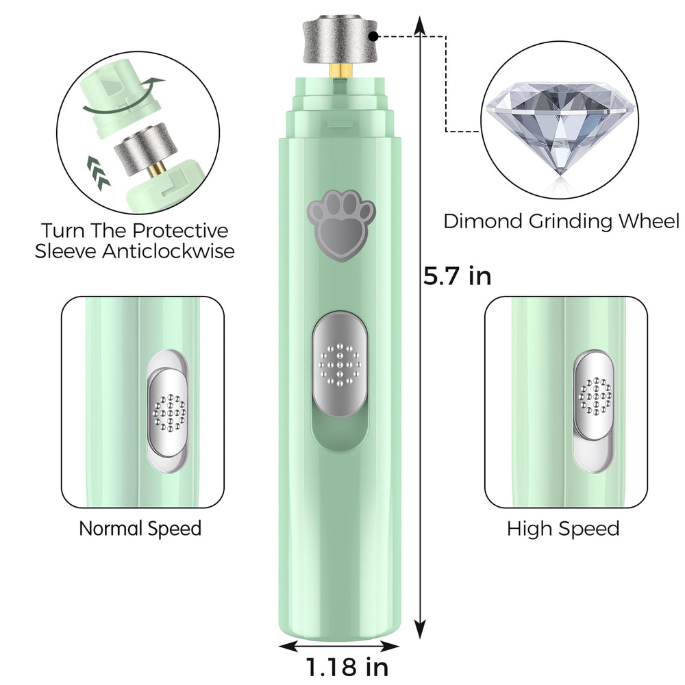 VIWIK dog nail grinder two-speeds tailor grooming to nail hardness