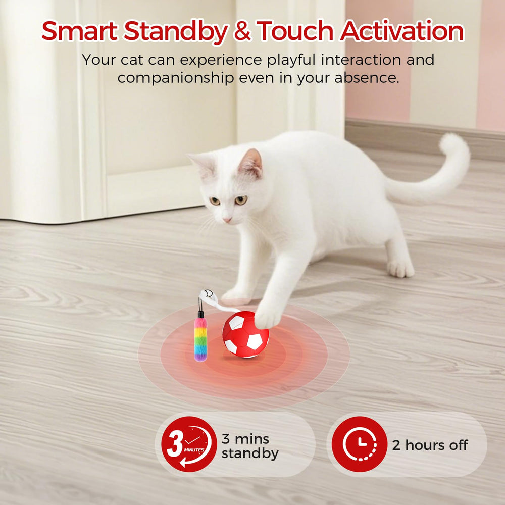 VIWIK interactive cat toy on tile floor delivers quiet rolling across surfaces