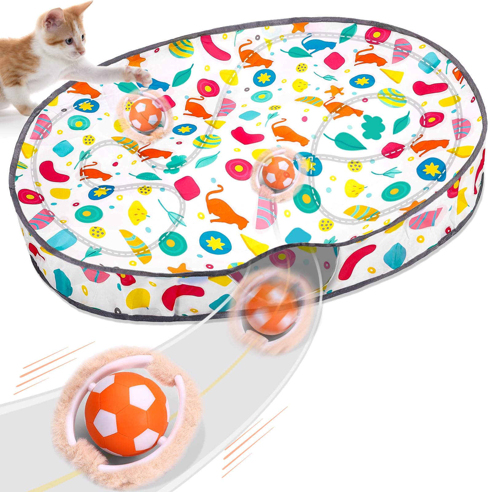 VIWIK interactive cat toy rolling ball for active indoor cats