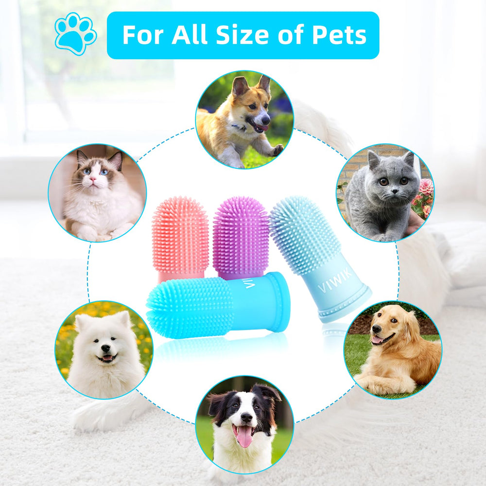 VIWIK silicone BPA-free dog toothbrush design for safe dental care