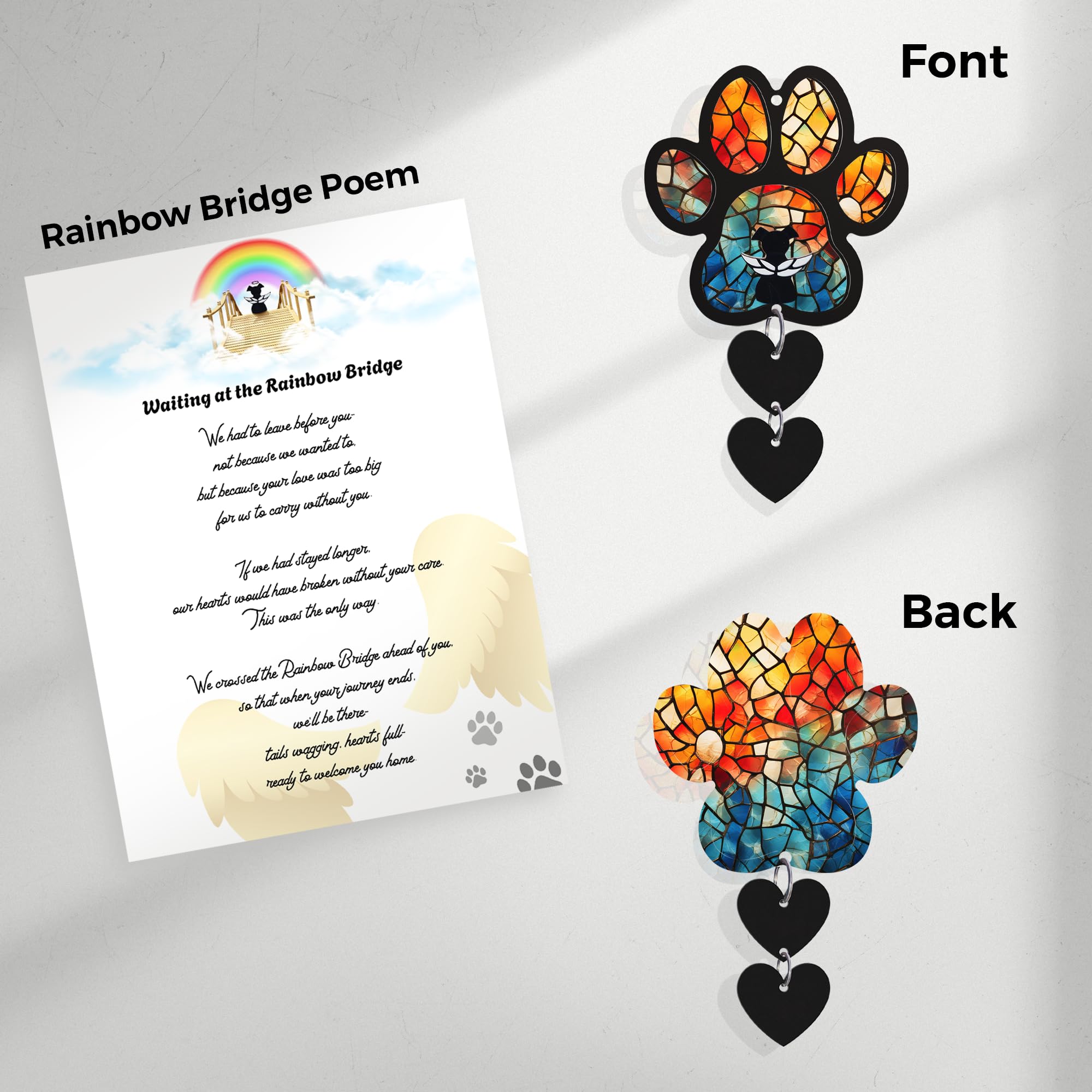 Viwoody DIY Dog Angel Memorial Suncatcher Tree-of-Life backdrop invites reflection and hopeful remembrance
