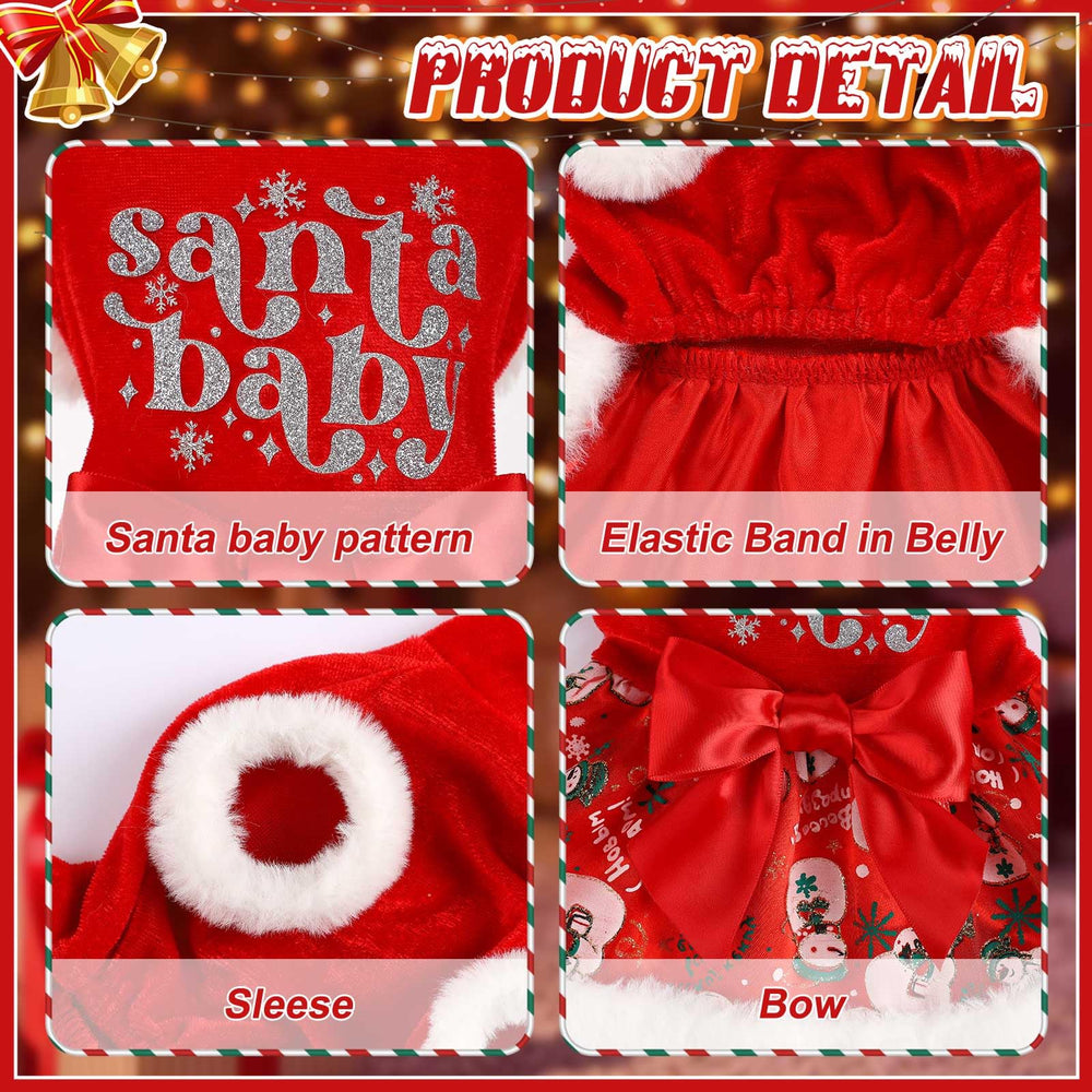 Vixpyzz L dog christmas dress color contrast highlights three-color set